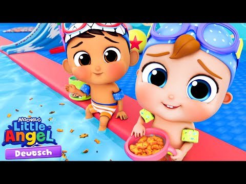 Gesunde Gewohnheiten am Pool 🏊‍♂️ Kinderlieder mit Klein Joni | Little Angel Deutsch