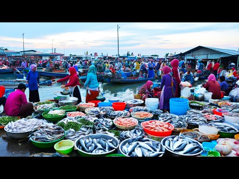 Freshest Seafood Market in Cambodia | Village Fishing Port Food Adventure