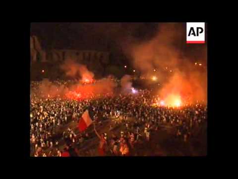 Italian fans celebrating their win