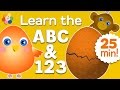 Surprise Eggs Counting And The ABC Song For Kids Learn The Alphabet And 123 BabyFirst TV
