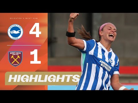 Five Goals In Dominant Win! | Brighton & Hove Albion v West Ham Highlights| Barclays WSL 25/26