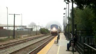 preview picture of video 'Coast Starlight 14 Rumbles Through Foggy Grover Beach'
