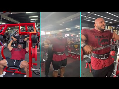 TWO TIMES MR.OLYMPIA BIG RAMY's LATEST SHOULDER WORK OUT WITH HIS CLOSE BUDDY DENNES JAMES IN DUBAI