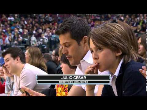 Julio Cesar at the Raptors Game