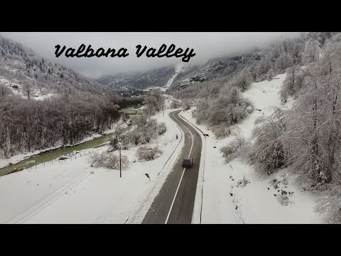 Driving a Lada Niva in Valbona Valley, Albanian Alps - Drone Video