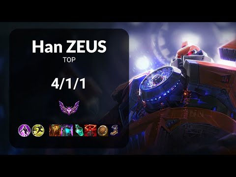 Han Zeus Sion vs Gnar TOP - KR MASTER Patch 15.13