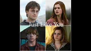 Harry + Ginny//Ron + Hermione (Just Like You)