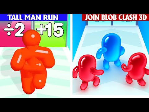 Tall Man Run vs Join Blob Clash 3D All Level - Level Fail & Super Blob, Bonus Level