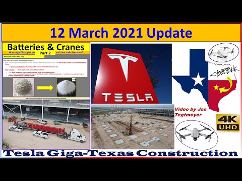 Tesla Gigafactory Texas 12 March 2021 Cyber Truck & Model Y Factory Construction Update (07:30AM)