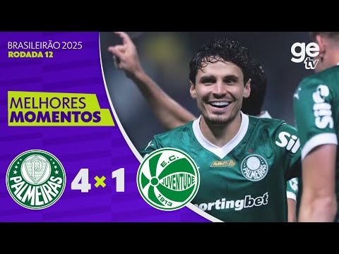 Gols e lances de Palmeiras x Juventude-RS