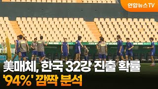 美매체, 한국 32강 진출 확률 '94%' 깜짝 분석 / 연합뉴스TV (YonhapnewsTV)