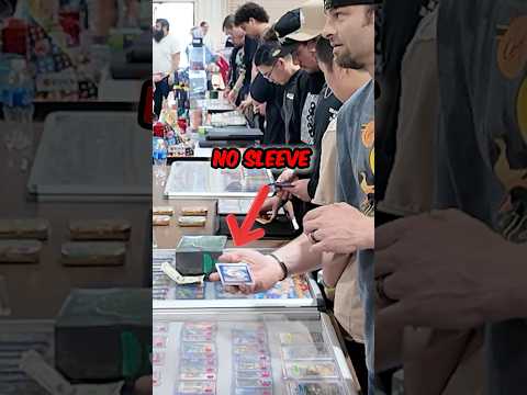 He Refused To Sleeve His $800 Pokemon Card! | Pokemon Vendor POV #pokemon #pokemontcg #shorts