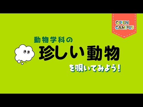 【動物学科】模擬講義