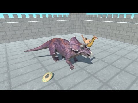 Updated TRICERATOPS in Brick Castle vs ALL UNITS Animal Revolt Battle Simulator