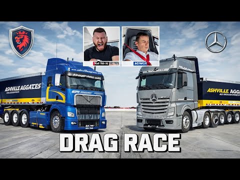 Mercedes Actros vs Scania R500 - DRAG RACE & 44 Ton BRAKE TEST!