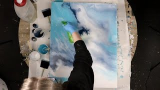 (803) AMAZING 💕 Results with Fluid Acrylics and Water! Ocean Inspired Art
