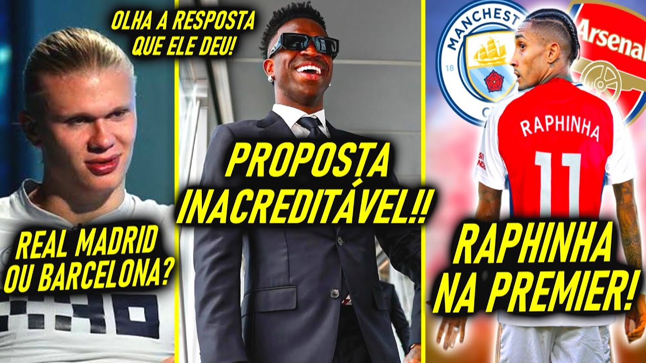 OFERTA BIZARRA por VINI JR! - RAPHINHA no CITY! - DISSE NÃO pra REAL e BARÇA! - MILAN quer ARDA!