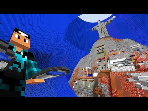 CRIEI UM TSUNAMI SEM MODS NO MINECRAFT