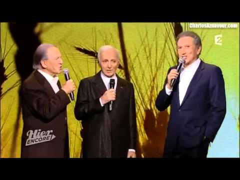 Charles Aznavour, Michel Drucker & Fred Mella - Mes jeunes années (Charles Trenet)