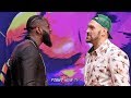 1ST FACE OFF! DEONTAY WILDER VS. TYSON FURY 2 - FULL FACE TO FACE VIDEO - LOS ANGELES, CA