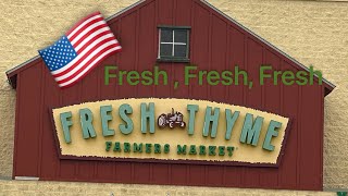 🇺🇸Shopping at Fresh Thyme Market Crystal Lake | Healthy Groceries & Fresh Produce Tour 