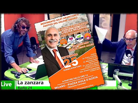 Il generale Pappalardo in studio! La Zanzara 24.9.2021