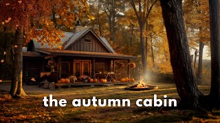 Autumn Ambience 🍂 Forest Sounds, Rustling Leaves & Fire Crackling