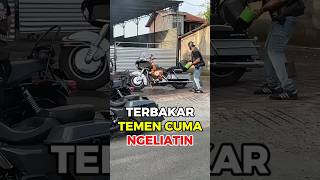 Download lagu Moge Terbakar Teman Komonitas Malah Cuman Nonton #moge #motor #viral mp3