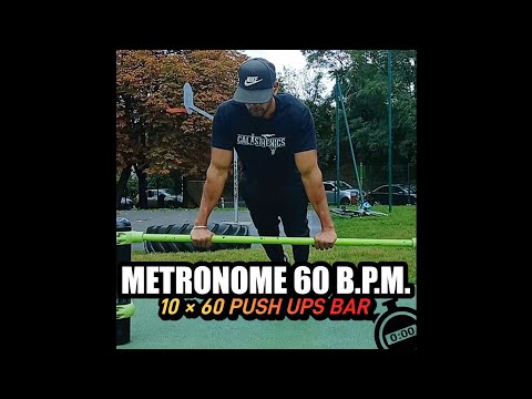 𝐌𝐄𝐓𝐑𝐎𝐍𝐎𝐌𝐄  𝟔𝟎 𝐁.𝐏.𝐌. | 𝟔𝟎 𝐏𝐔𝐒𝐇 𝐔𝐏𝐒 𝐁𝐀𝐑 (Calisthenics & Street Workout Set)