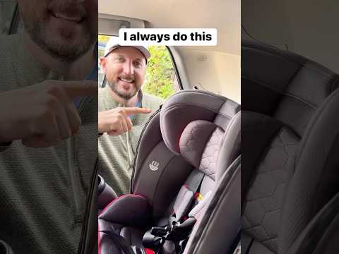 I always securely latch the top tether on my children’s car seats. #dad #baby #carseat #auto