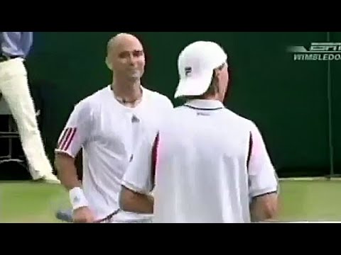 Andre Agassi vs Andreas Seppi 2006 Wimbledon R2 Highlights