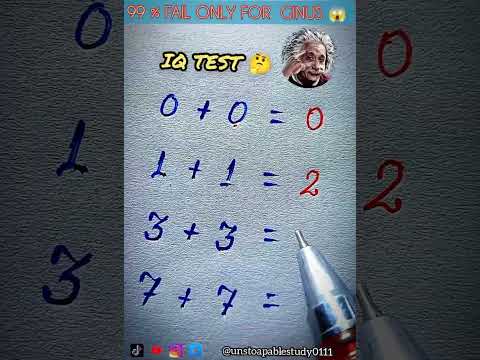 IQ TEST 🔥 ONLY FOR GINUS 😱 #unstoapablestudy0111 #iqtest #mathpuzzle #iqtestonline #mathstricks