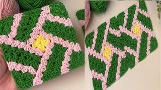 Amazing crochet square pattern, very easy for beginners