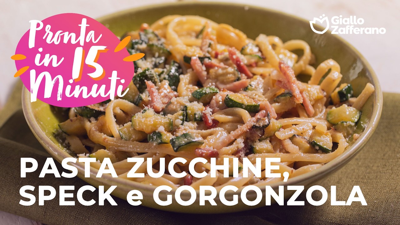 PASTA ZUCCHINE, SPECK e GORGONZOLA💚✨ ricetta pronta in 15 minuti!