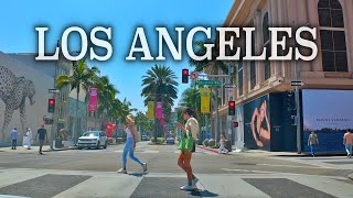 Los Angeles Relaxing Road Trip, Hollywood to Beverly Hills in Los Angeles, 4K Video