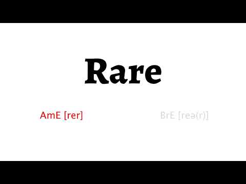 How to Pronounce rare in American English and British English