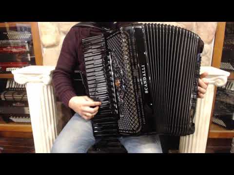 SCANSUPVIXAB - All Black Scandalli Super VI Extreme Piano Accordion LMMH 41 120 $12999