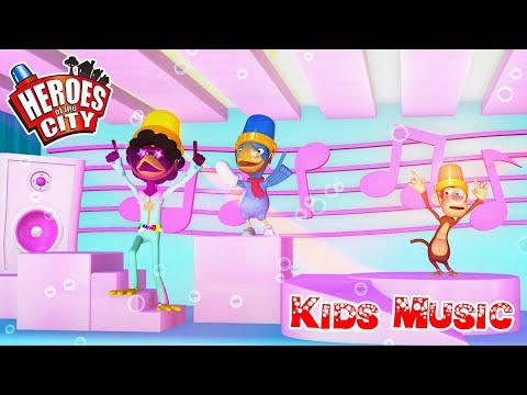 Kids Songs | Sing and Dance with Calamity Crow - Heroes of the City | ♫ | Car Cartoons