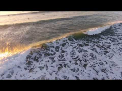 Drone footage of sunset session at Les Dunes