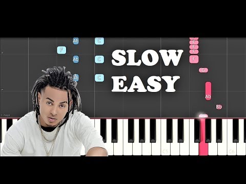 Ozuna - Me Dijeron (SLOW EASY PIANO TUTORIAL)