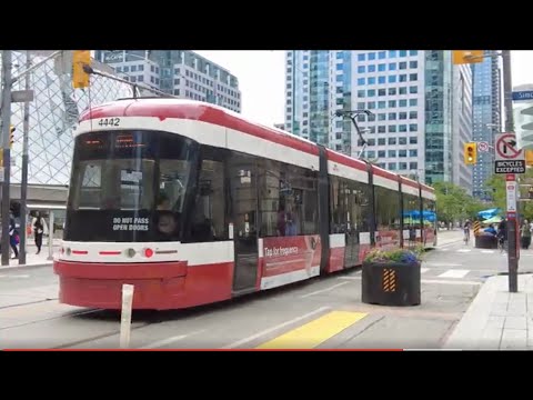 TTC 504B King Streetcar Ride #4442 from Church St & King East to University Ave (June 21st, 2024)
