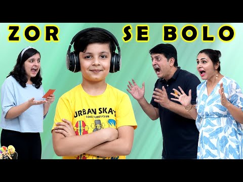 ZOR SE BOLO | Comedy family whisper challenge | Aayu and Pihu Show