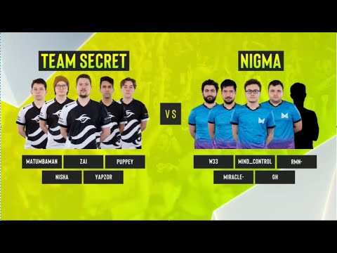 Team Secret vs Nigma (ENGLISH) |  ESL One Germany  |  Upper Bracket round 2 | Full Game 1(BO3)