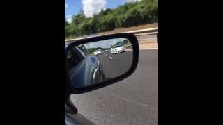 Nice loud toyota supra on motorway