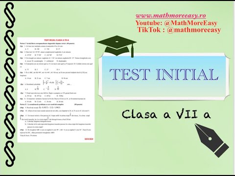 Excelati la Testul  initial Matematica pentru  clasa a 7 a