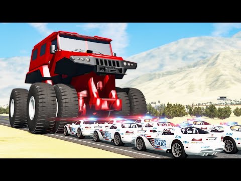 Giant Machine Crushes Cars - BeamNG.Drive #beamng #beamngdrive #beamngcrashes #gaming #cracking