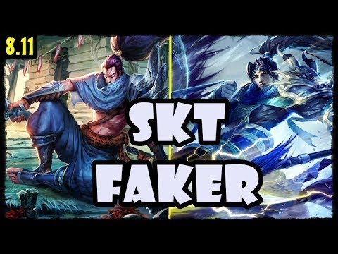 Faker Yasuo ADC - Yasuo vs Xin Zhao BOT lane Stream 8.11 Gameplay Season 8
