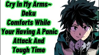 Cry In My Arms~  Deku Comforts While Your Having A