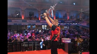 Dimitri van den Bergh on Matchplay return: “I had goosebumps lifting the trophy in front of crowd”