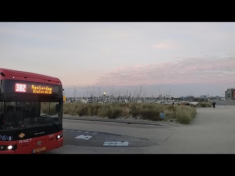 Buslijn 382 | Amsterdam Sloterdijk → IJmuiden aan Zee | Volledige Rit (4K)